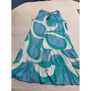 La Mer Luxe Turquoise White Dress Size XS